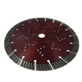 Hot Press segmented turbo diamond saw blade for dry cutting granite /45pcs cooling holes